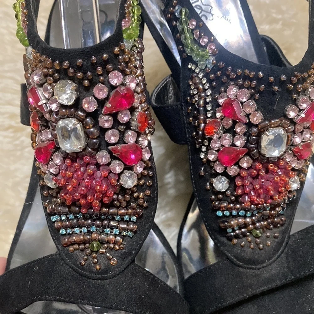 Carlos Acapulco jeweled platform shoes size 8.5